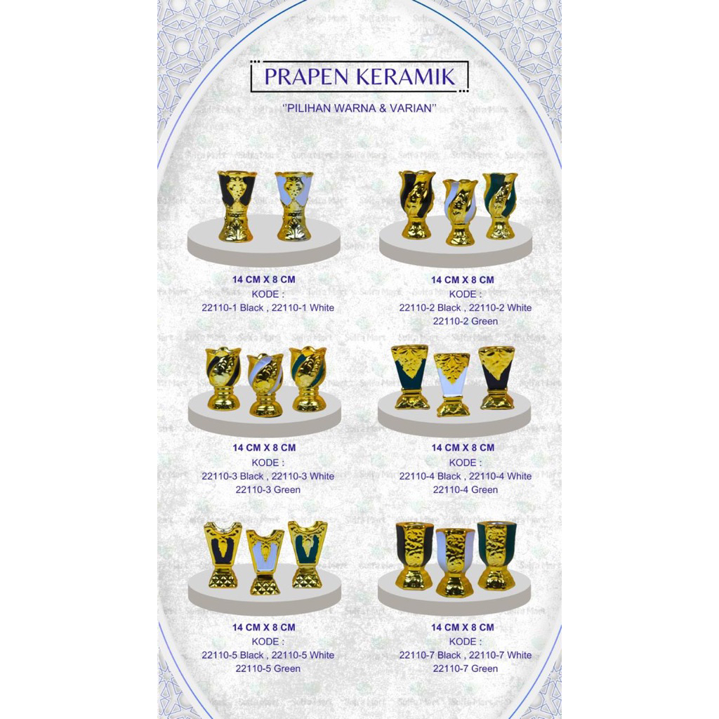 Mabkhara Keramik Tempat Dupa Manual Keramik Mewah Prapen Kokoh