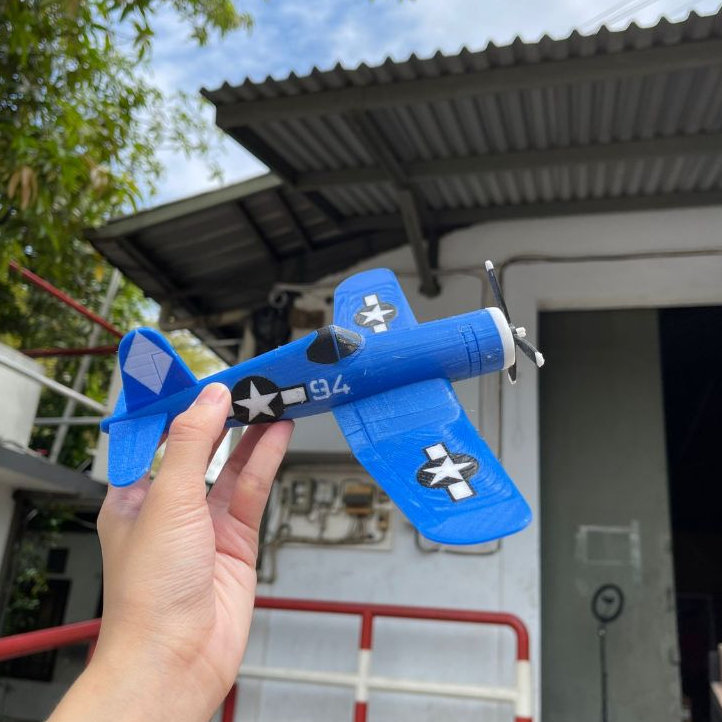 Kit Card Military Aircraft F4U Corsair | Miniatur Pesawat Realistis