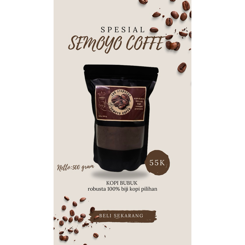 

KOPI BUBUK MURNI ROBUSTA PREMIUM DARI LERENG GUNUNG ARJUNO