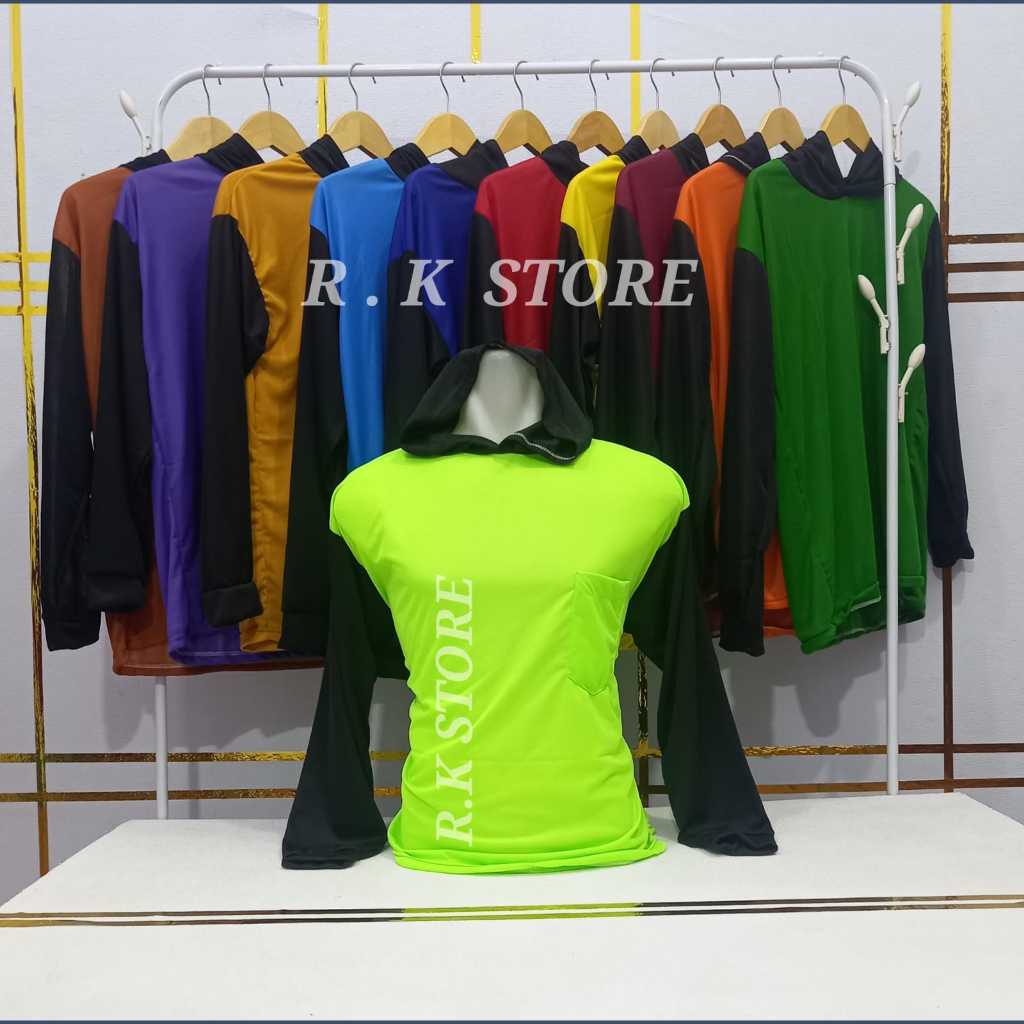 KAOS PANJANG PRIA BERKUPLUK KERJA SAWAH LADANG KULI PROYEK KEBUN LENGAN PANJANG KOMBINASI