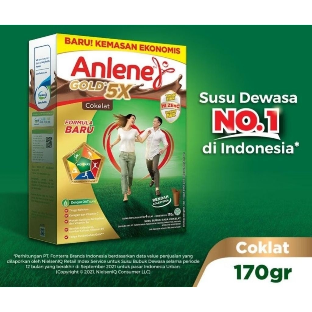 

Anlene Gold Coklat 170g 1dus isi 24