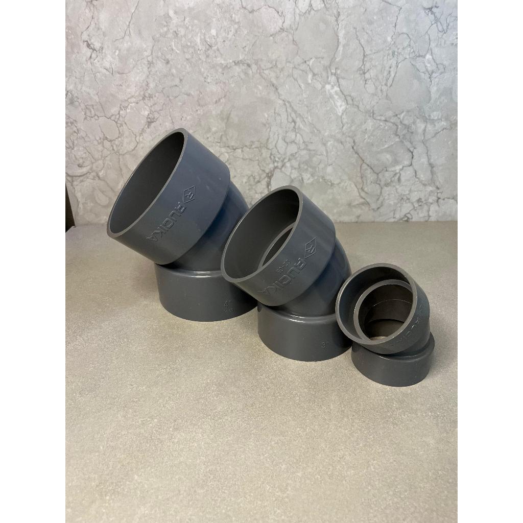 ELBOW 45° 45 DERAJAT D / Elbow Sambungan Pipa Pvc 45 Derajat / Ukuran :  2 // 3 // 4