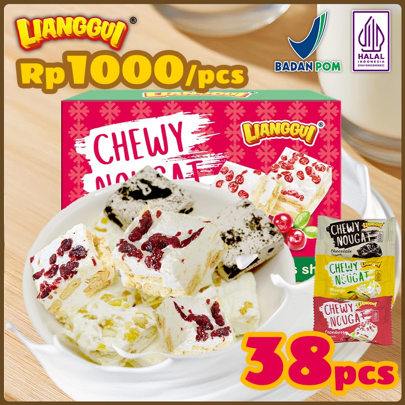 

Lianggui Nougat Cranberry Choco HALAL - Cemilan Viral Liburan Best Seller Aneka Rasa Makanan Segar