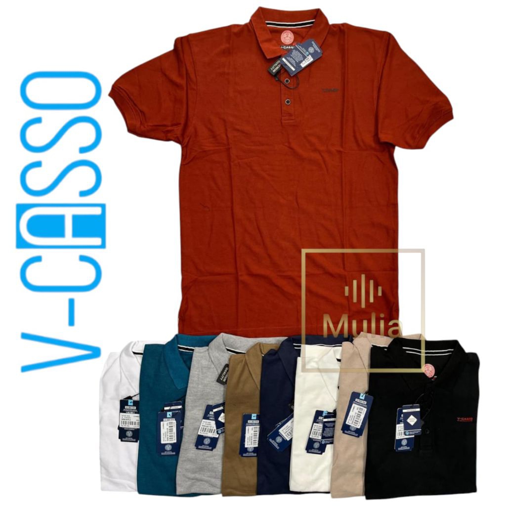 Kaos Kerah Polo Pria Jumbo Bigsize V-casso ORIGINAL 100%