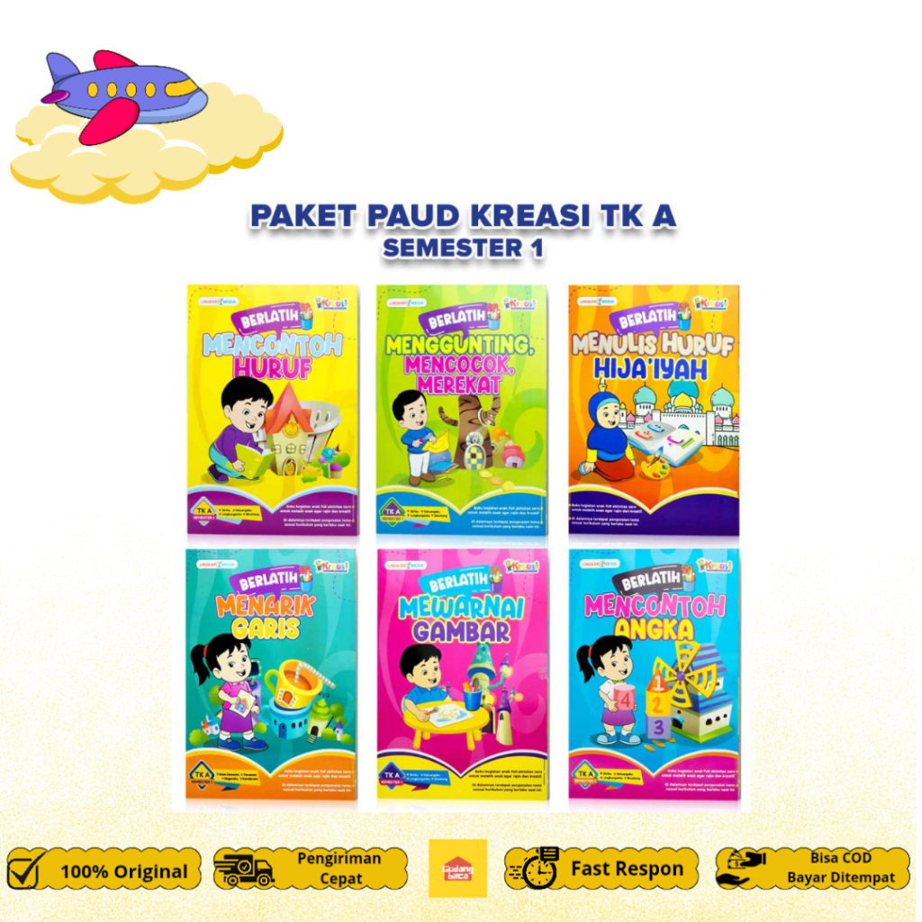 Buku Paket Besar TK A TK B Semester 1 dan 2 (Paket 6 Buku) - Lingkar Media