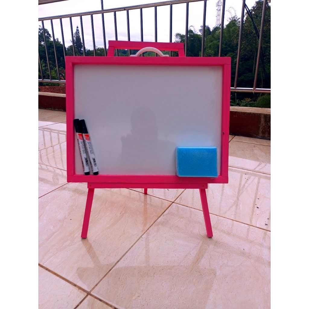 

papan tulis whit bor satu set lengkap spidol dan penghapus 40x30