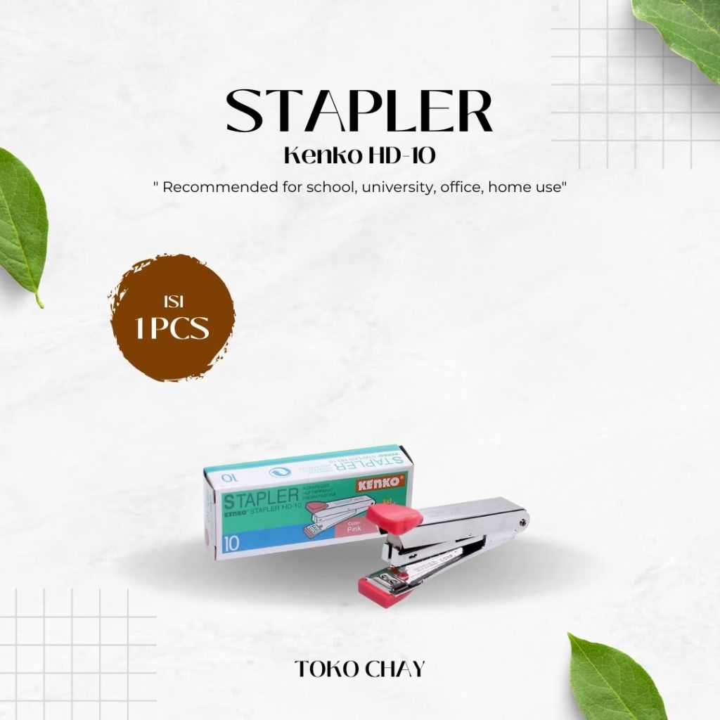 

Stapler Kenko HD-10 Stainless Steel – Praktis & Tahan Lama