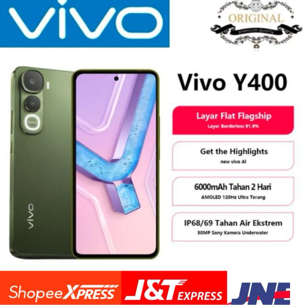 VIVO Y400 RAM 8/128 & RAM 8/256GB GARANSI RESMI