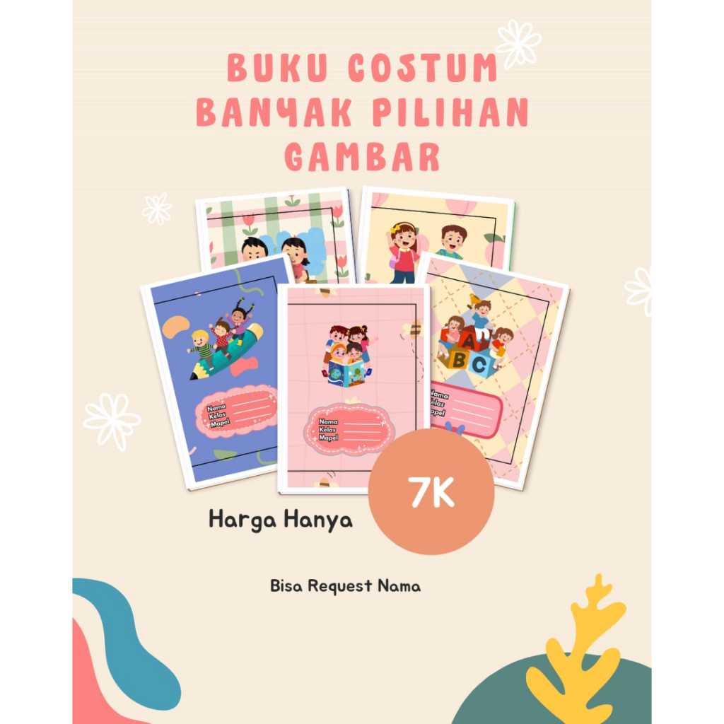 

Buku Sekolah Costum Nama | Costum Desain Buku | Desain Cantik Dan Menarik