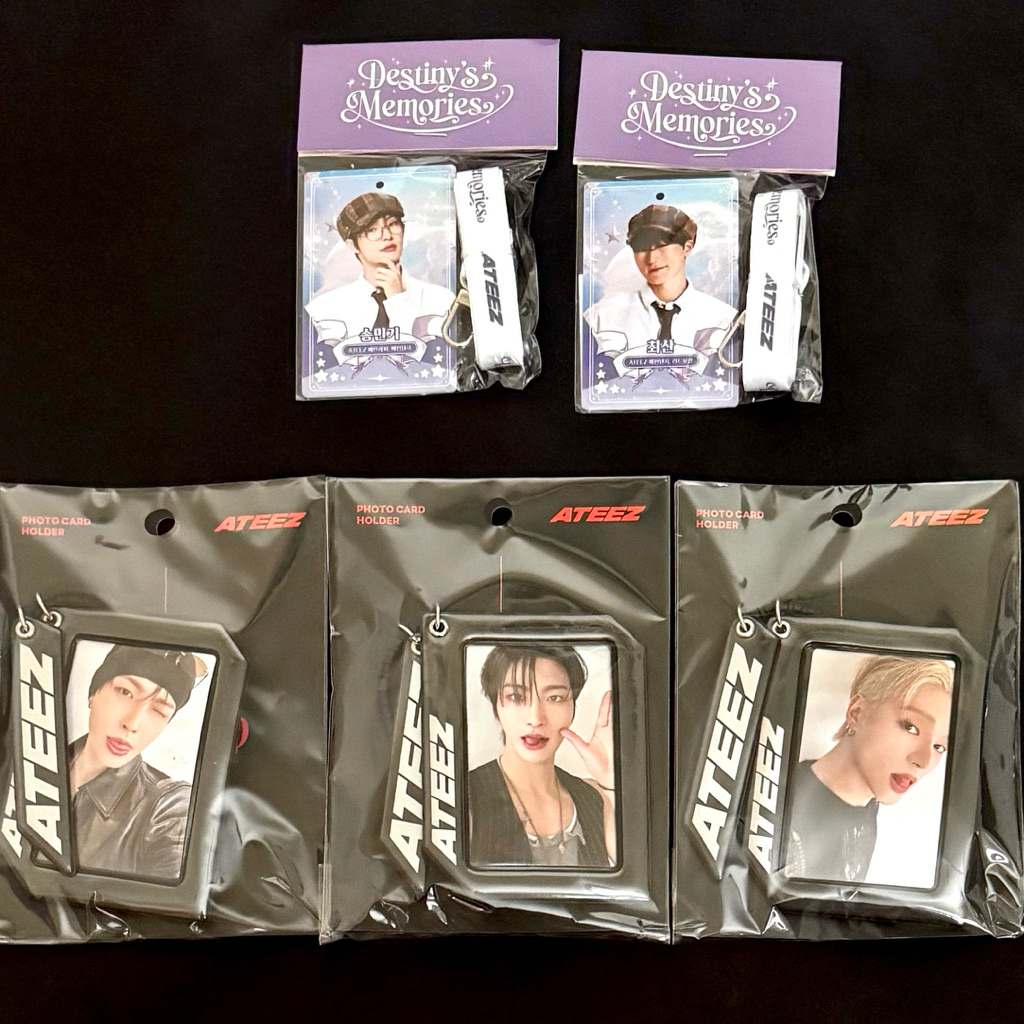 ATEEZ Merchandise: Lemon Drop Photocard Holder Keyring, Golden Hour Part 2 Pop Up IOMT Photocard Hol