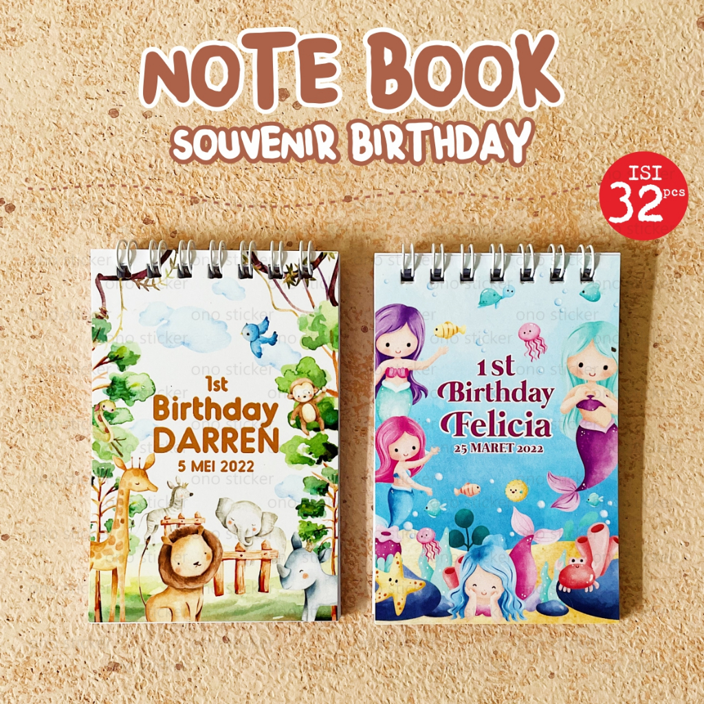 

Souvenir notes ulang tahun | notebook wedding engagement event