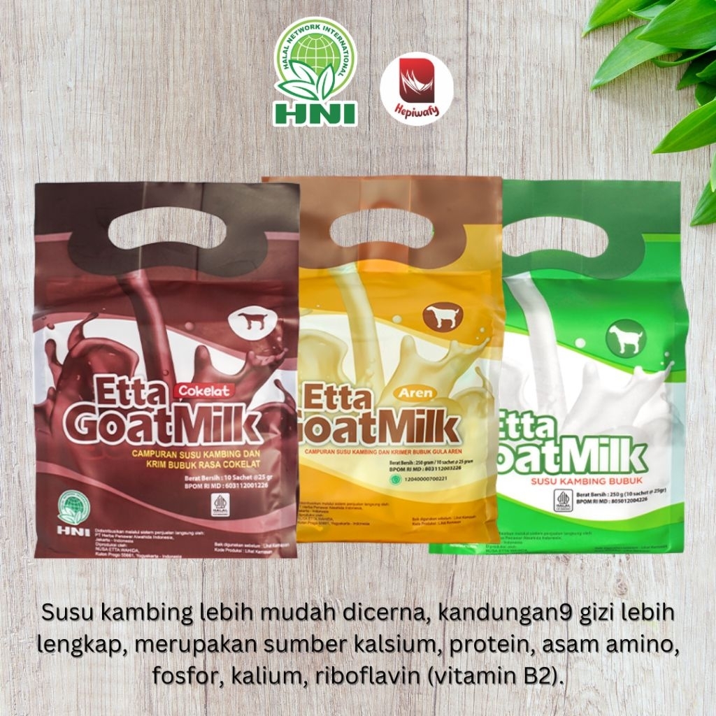 

EGM ETTA GOAT MILK Halal Mart ORI/COKLAT/AREN SUSU KAMBING
