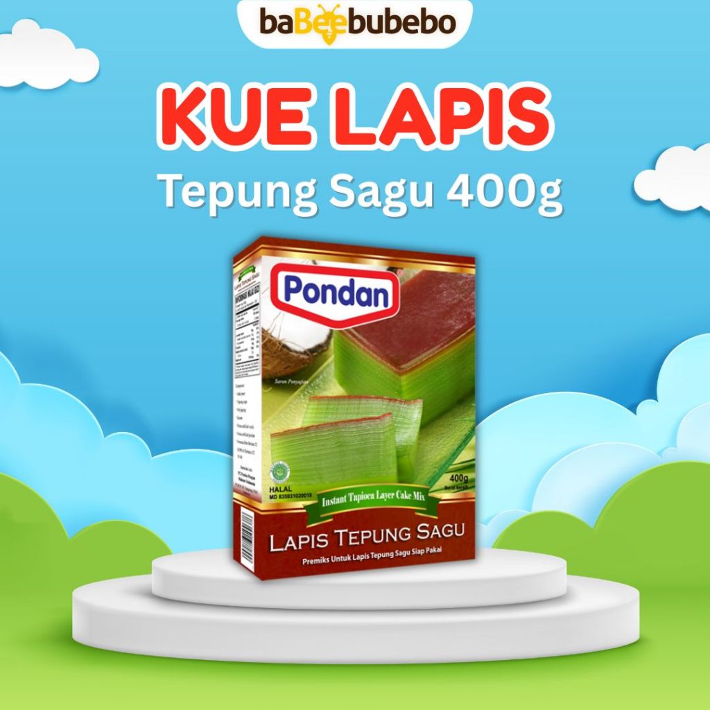 

Ponda Kue Lapis Tepung Sagu Pandan dan Cokelat 400g