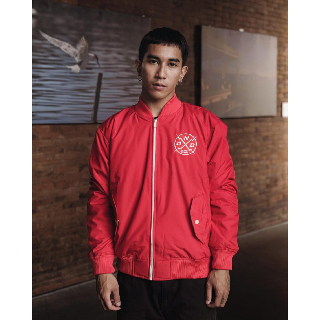DND EXE Jaket Pria Riders Bomber Red