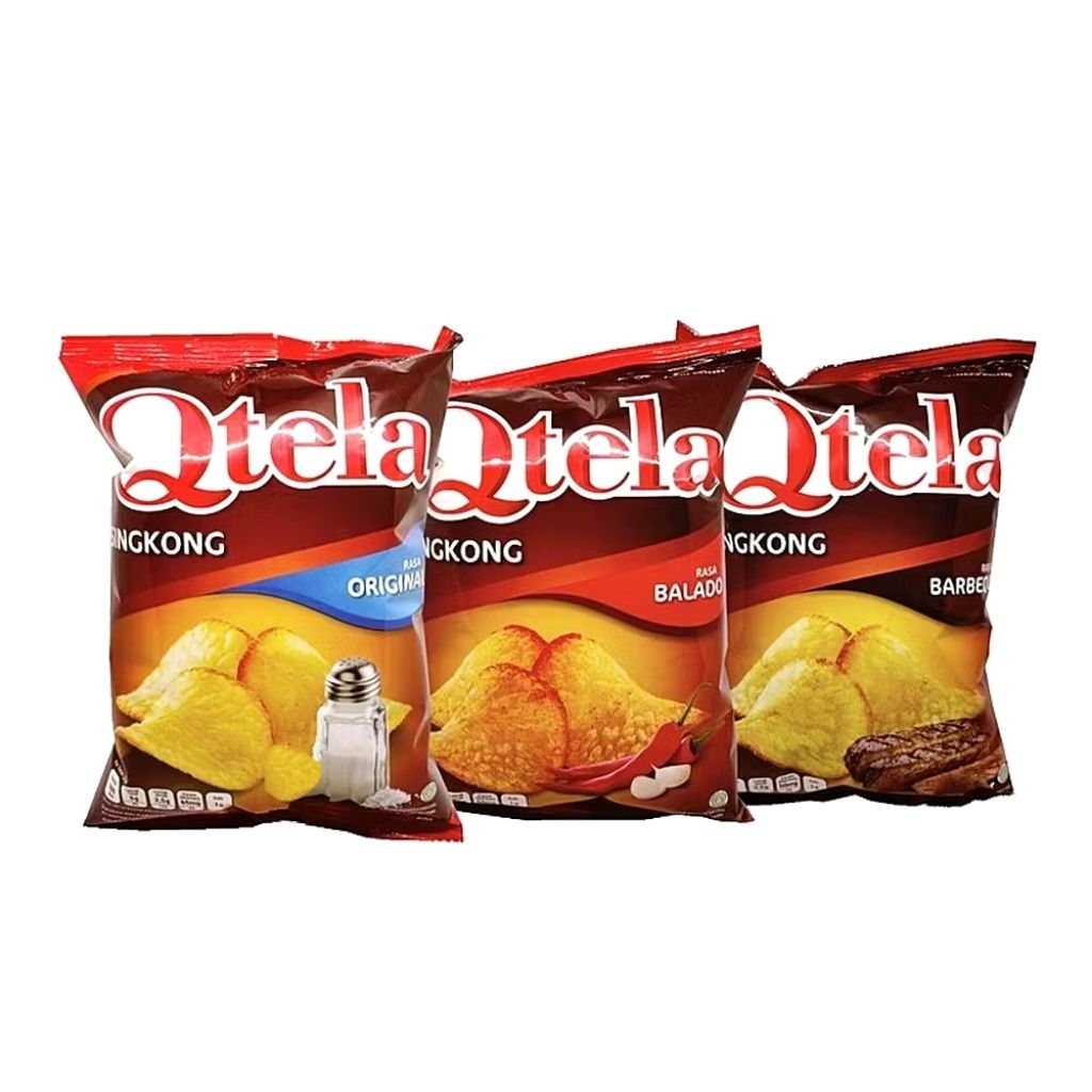 

Q tela Singkong keripik singkong ori / balado / BBQ 60 gram