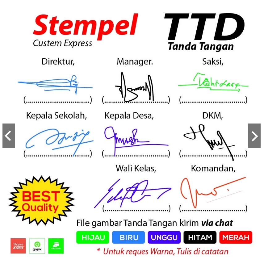 

Stempel Tanda Tangan, Stempel Custom, Stempel Otomatis, Stempel Murah