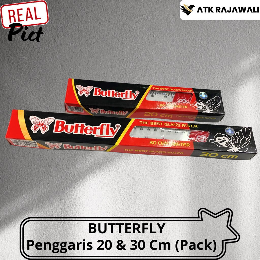 

(12 Pcs) Penggaris Butterfly 20 Cm / Penggaris Butterfly 30cm