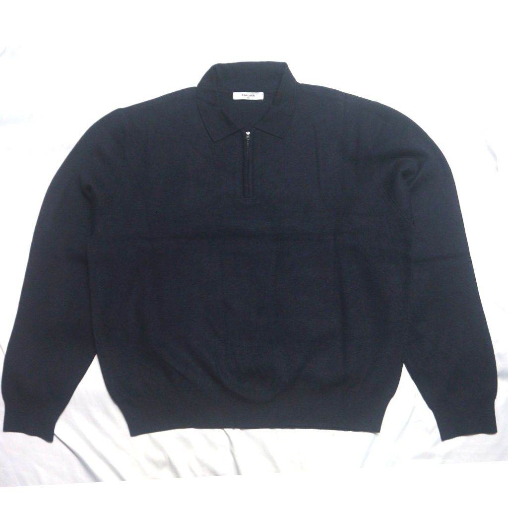 EIGHT SECONDS Half Zipper Navy Adem Tebal Like New  8Seconds Knitwear Sweater Sweatshirt Crewneck Ra