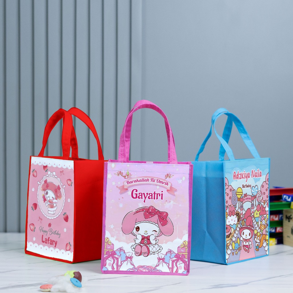 

Tas Ulang Tahun Ukuran Potrait, Tas Ulang Tahun Custom Motif Melody, Tas Ulang Tahun Ultah Murah