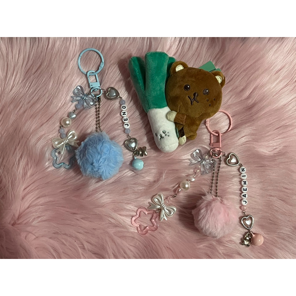 Keychain lonceng pompom NCT DREAM Costum Nama