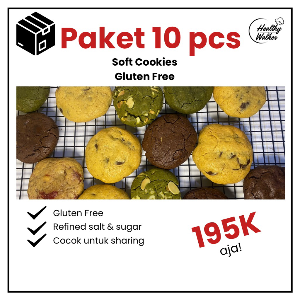 

Paket Sharing 10 Cookies Gluten Free – Hanya 195K