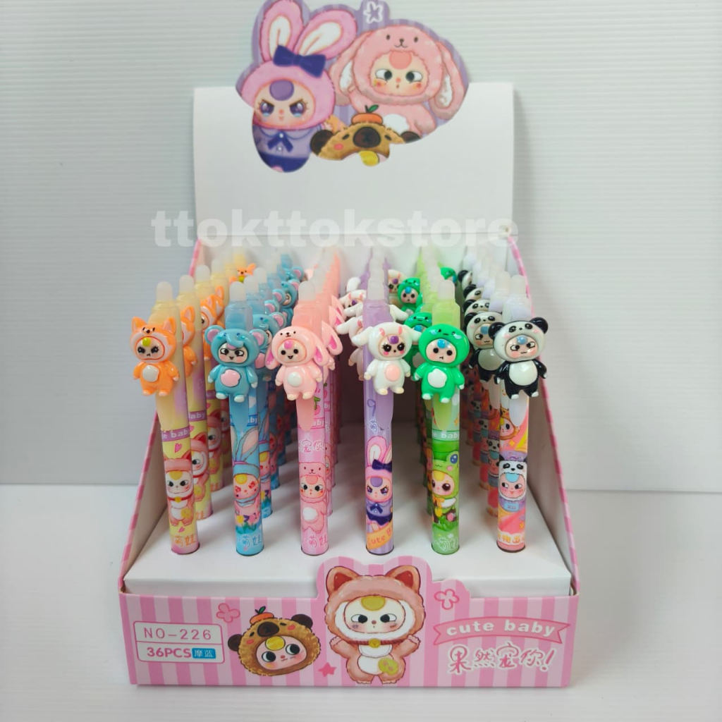 

PULPEN GEL CETEK LABUBU-226 KARAKTER/PULPEN GEL CETEK LUCU/PULPEN LUCU BISA DIHAPUS LABUBU-226