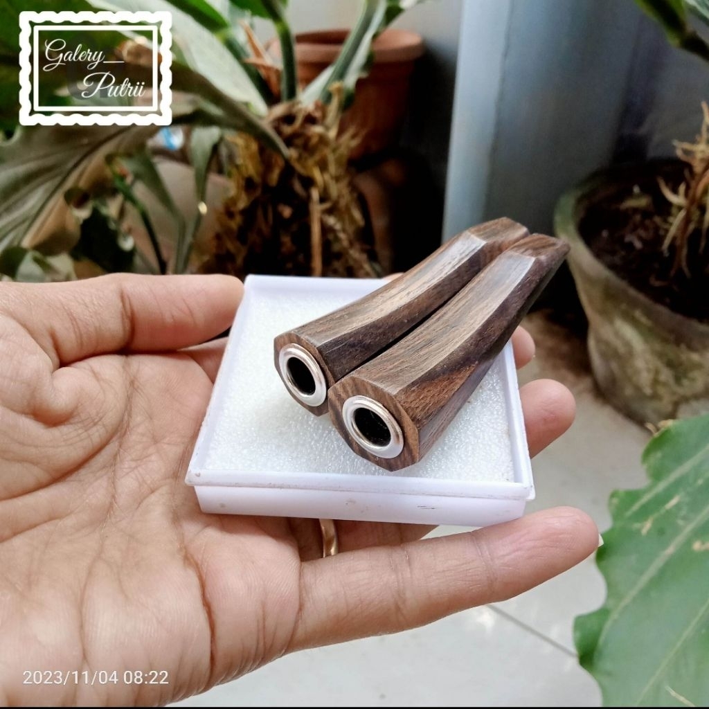 ( segi delapan 7cm ) pipa once / once cangklong / pipa rokok / padutan kayu kalimosodo