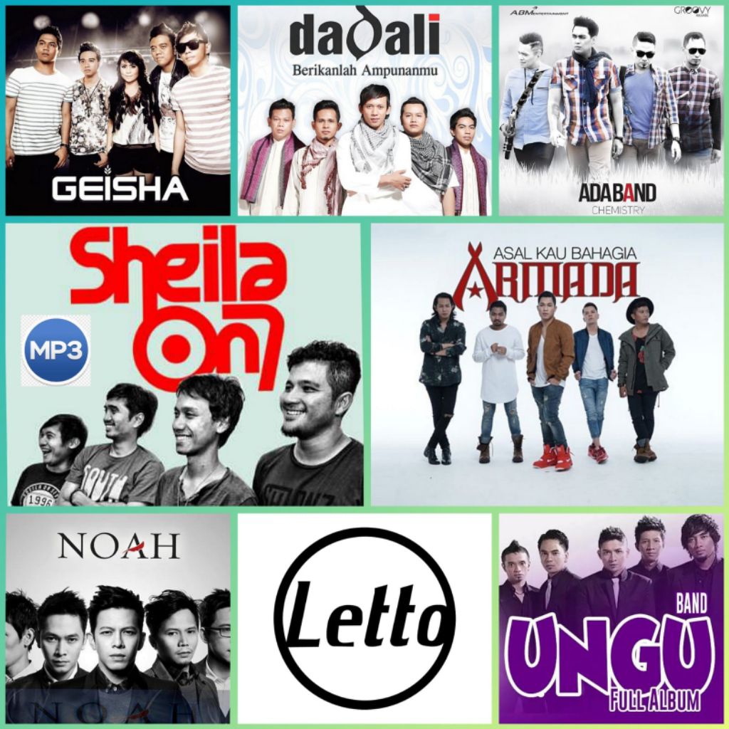KASET MP3 LAGU BAND POP INDONESIA TERPOPULER SEPANJANG MASA - KASET  CD ORIGINAL - KASET CD MP3 LAGU