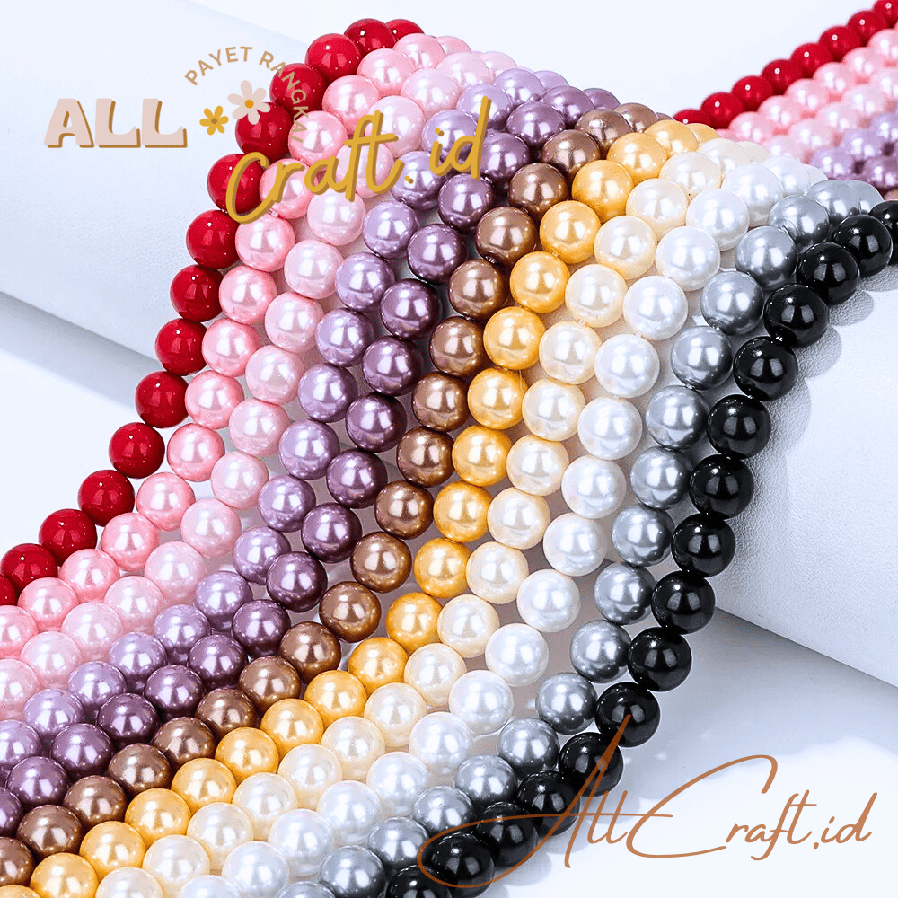 Mutiara Sintetis Berat Ukuran 4mm dan 6mm/ Manik Mutiara Sintetis / Manik Mutiara Sintetis Berat / M