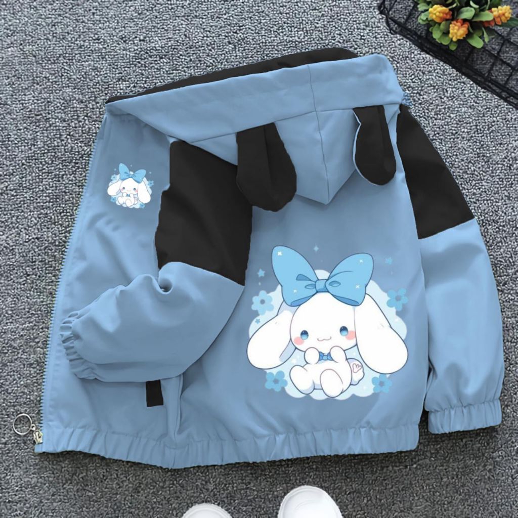 JAKET HODIE KOMBINASI,,JAKET ANAK PEREMPUAN,, JAKET BERGAMBAR CINA MORROLL