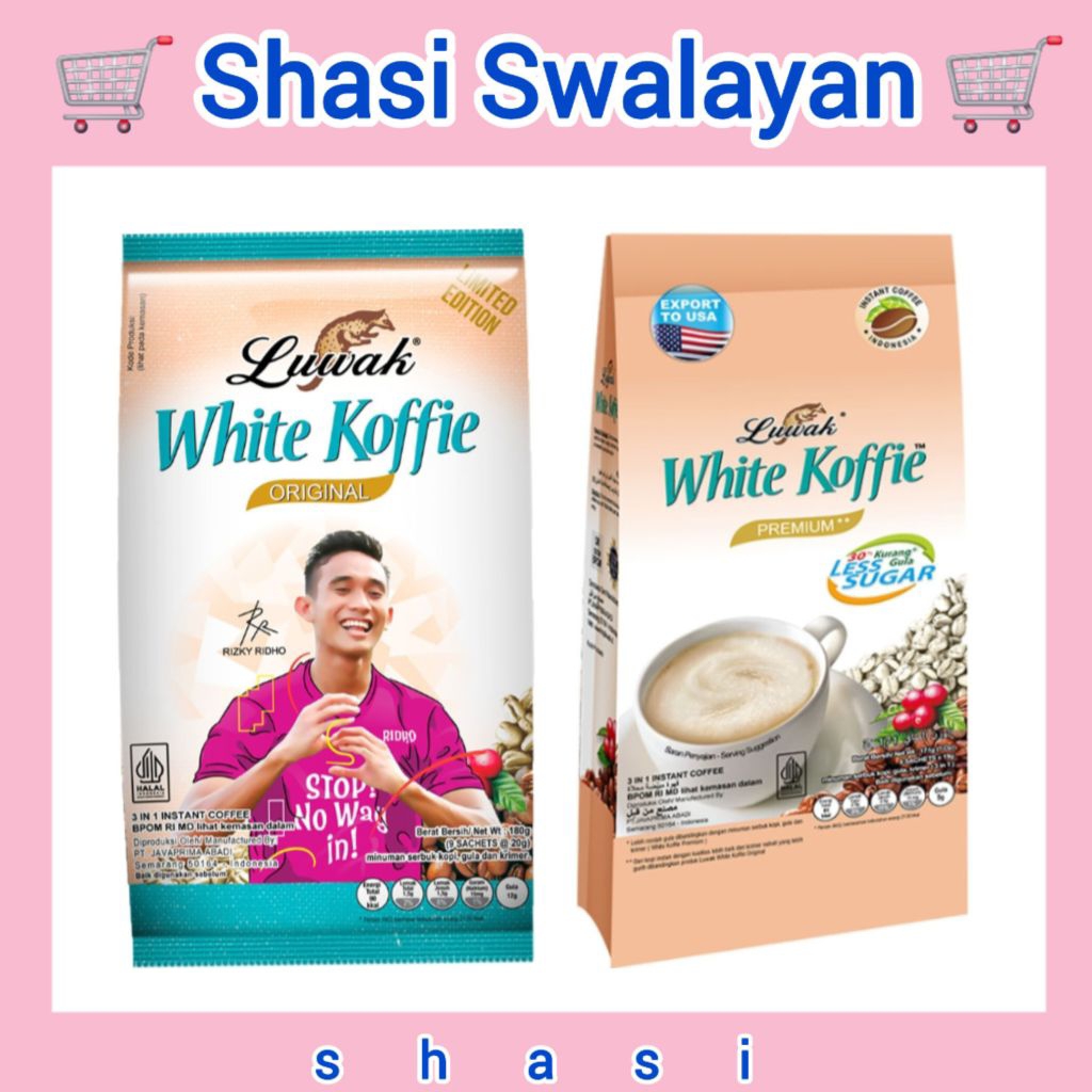 

Luwak White Coffee Original/ Less Sugar 9 Sachet - Kopi Instan