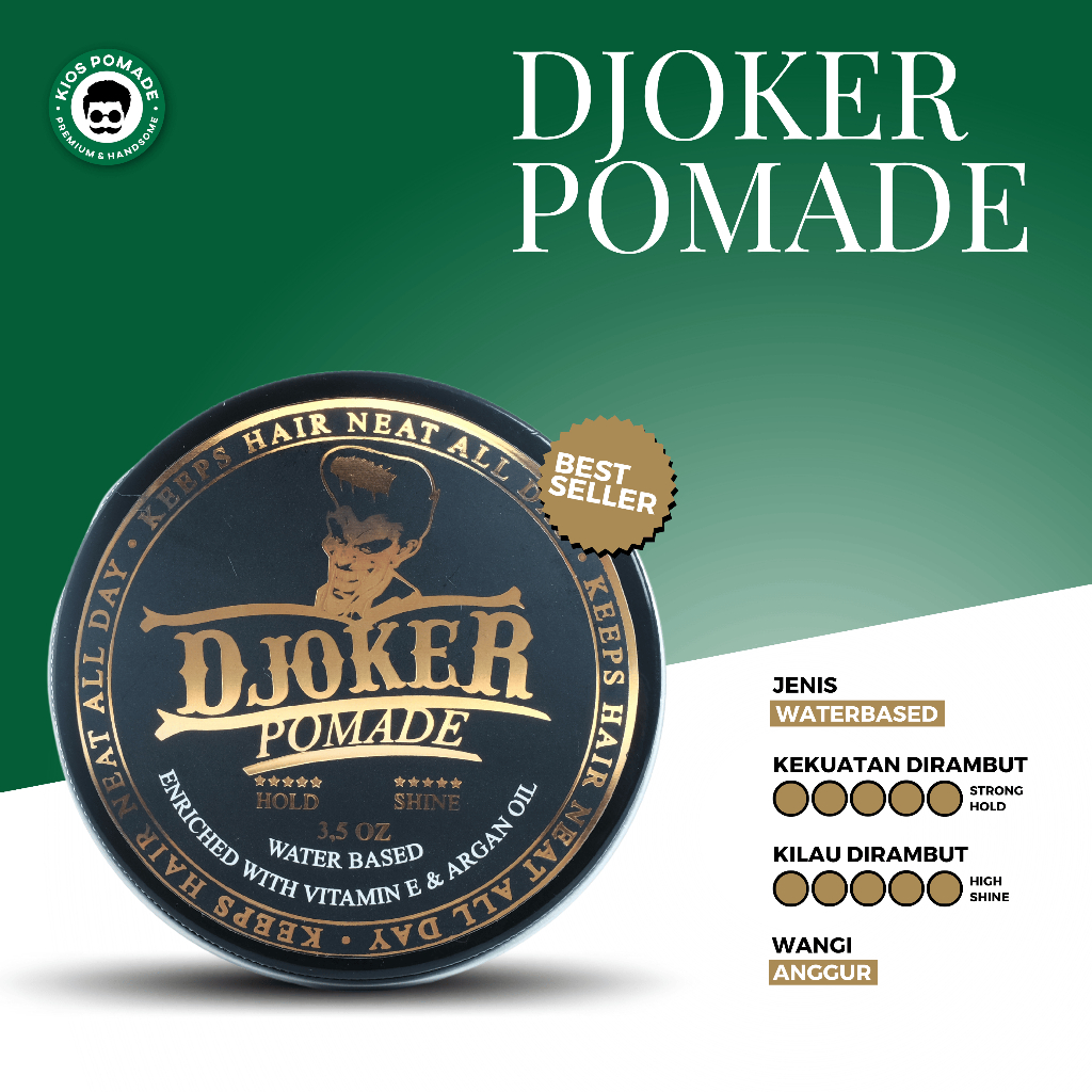 DJOKER POMADE WATER BASED GRAPE SCENT Aroma Wangi Anggur