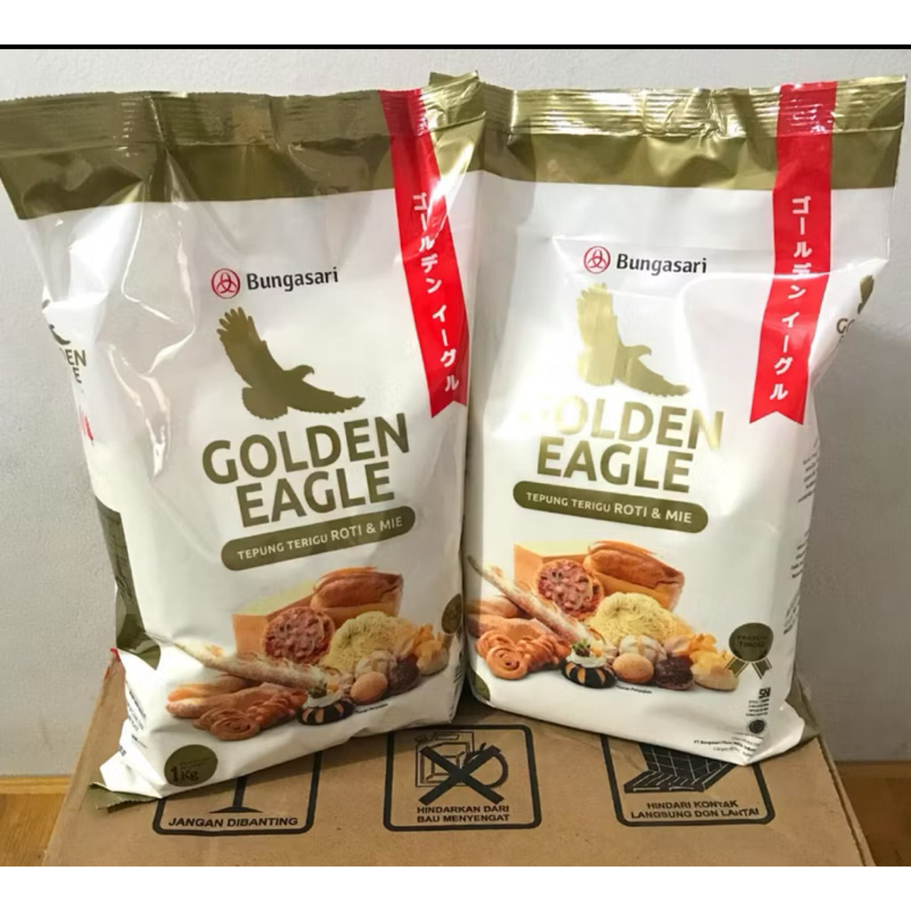 

TEPUNG TERIGU GOLDEN EAGLE KEMASAN 1 KG/ TEPUNG TERIGU ROTI PREMIUM