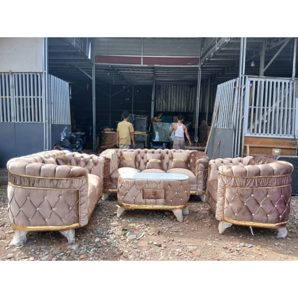Sofa Donut 321+meja kain legacy