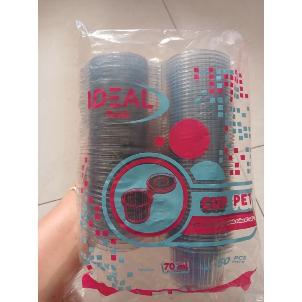 Cup Sambel/ Cup Saus merk IDEAL Pack dengan Tutup