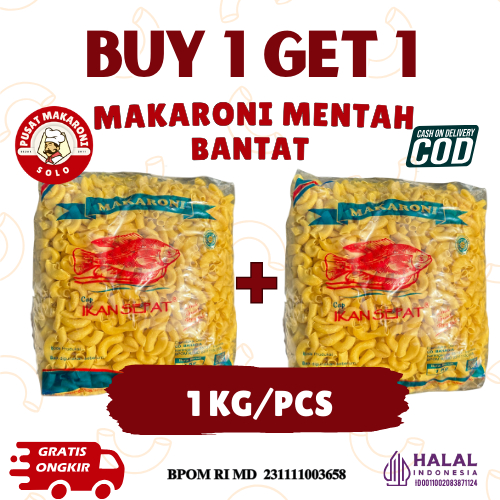 

PAKET HEMAT MAKARONI BANTAT MENTAH CAP IKAN SEPAT 1KG makaroni mentah goreng renyah snack bantat cikruh