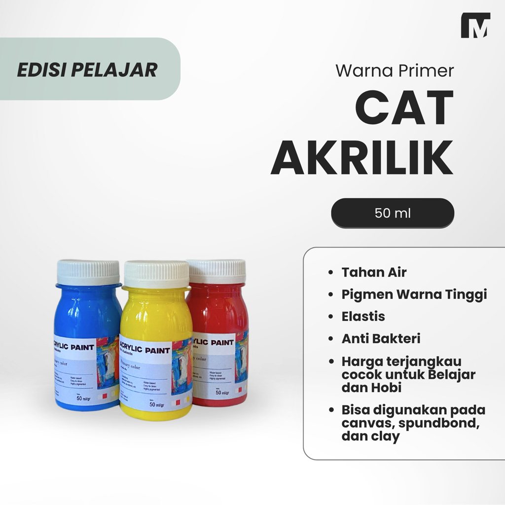 

Cat lukis/akrilik 50ml murah 3 warna primer/dasar