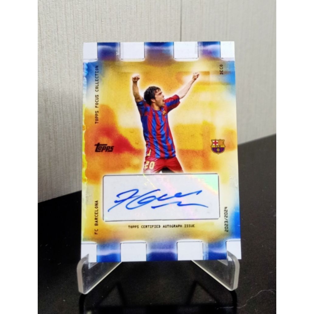Deco, Autograph, Barcelona,Topps Soccer Card