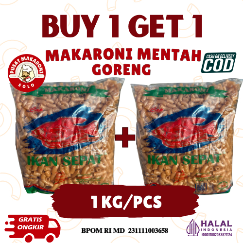 

PAKET HEMAT MAKARONI MENTAH GORENG CAP IKAN SEPAT 1KG makaroni mentah goreng renyah snack seblak maklor