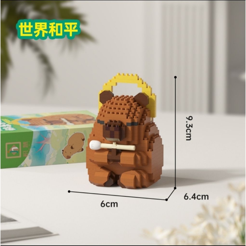 capybara Brick Mainan Bricks Nano Block Mini Building DIY Puzzle Mainan Anak Dewasa Mainan Pasang