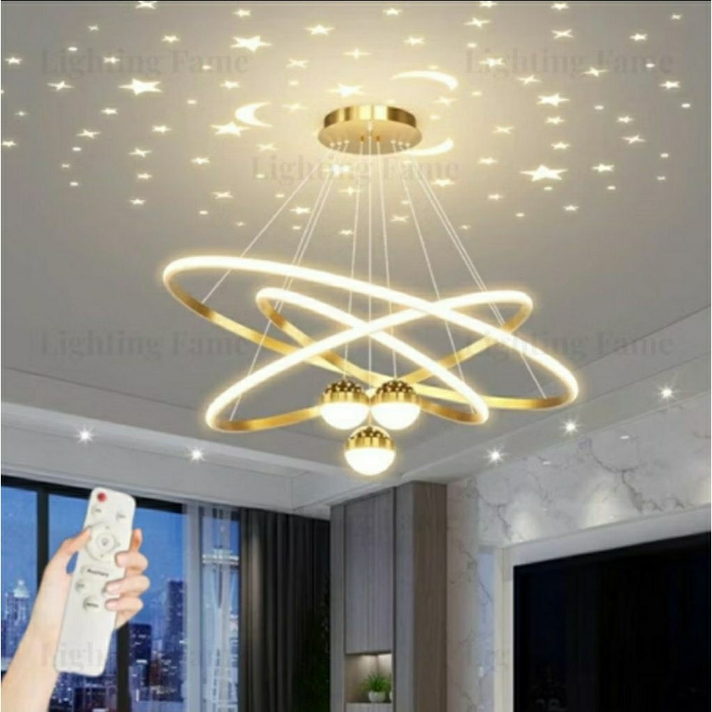 lampu gantung led / lamou gantung bintang / lampu hias gantung / lampu gantung remote
