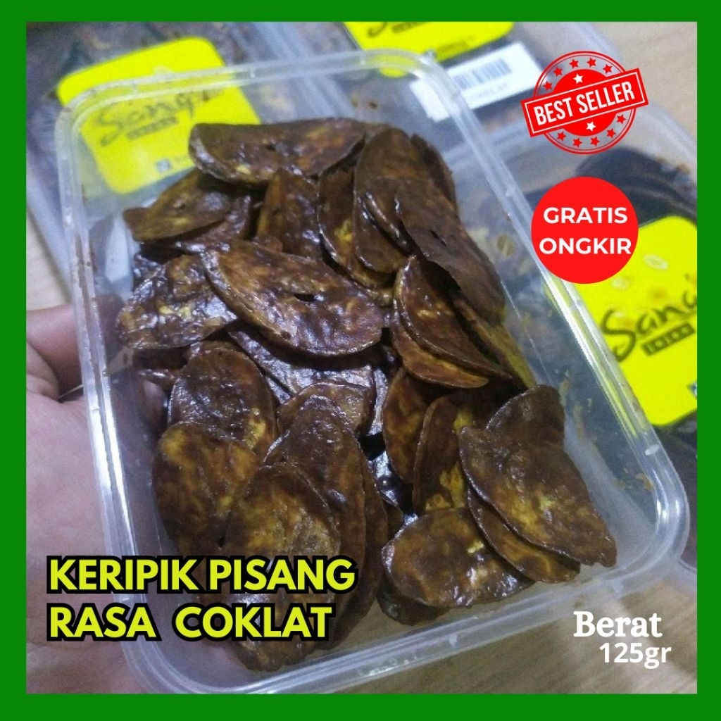 

Keripik pisang lumer rasa coklat