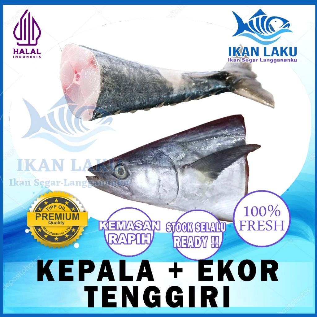 

KEPALA TENGGIRI PREMIUM FRESH TERMURAH BERGARANSI IKAN LAKU IKAN SEGAR IKAN BEKU