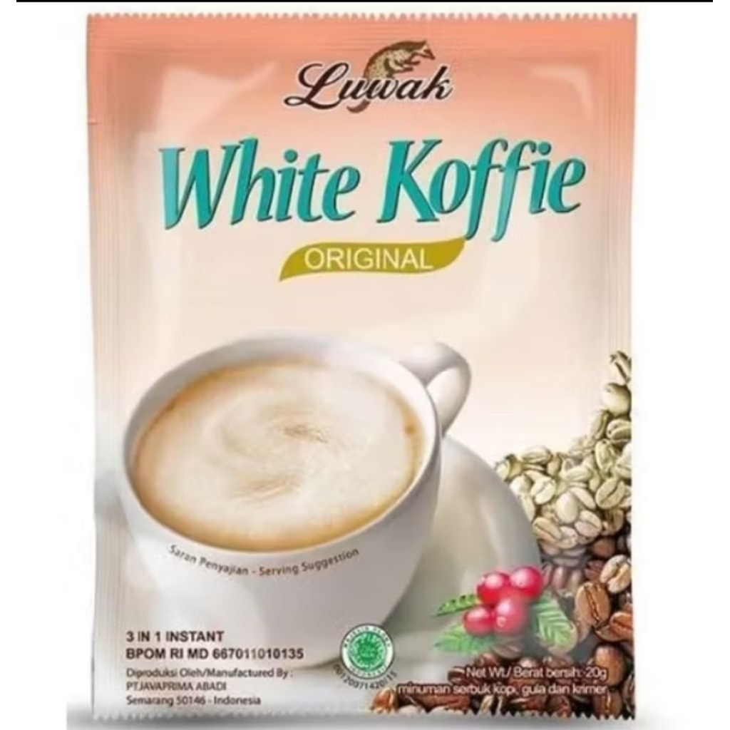

Luwak White Coffee 1 Renceng isi 10 Sachet