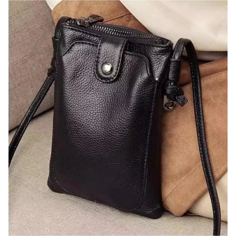 Tas Selempang Mini Kulit PU Wanita - Tas Hp Wanita - Tas Slempang Kekinian Perempuan
