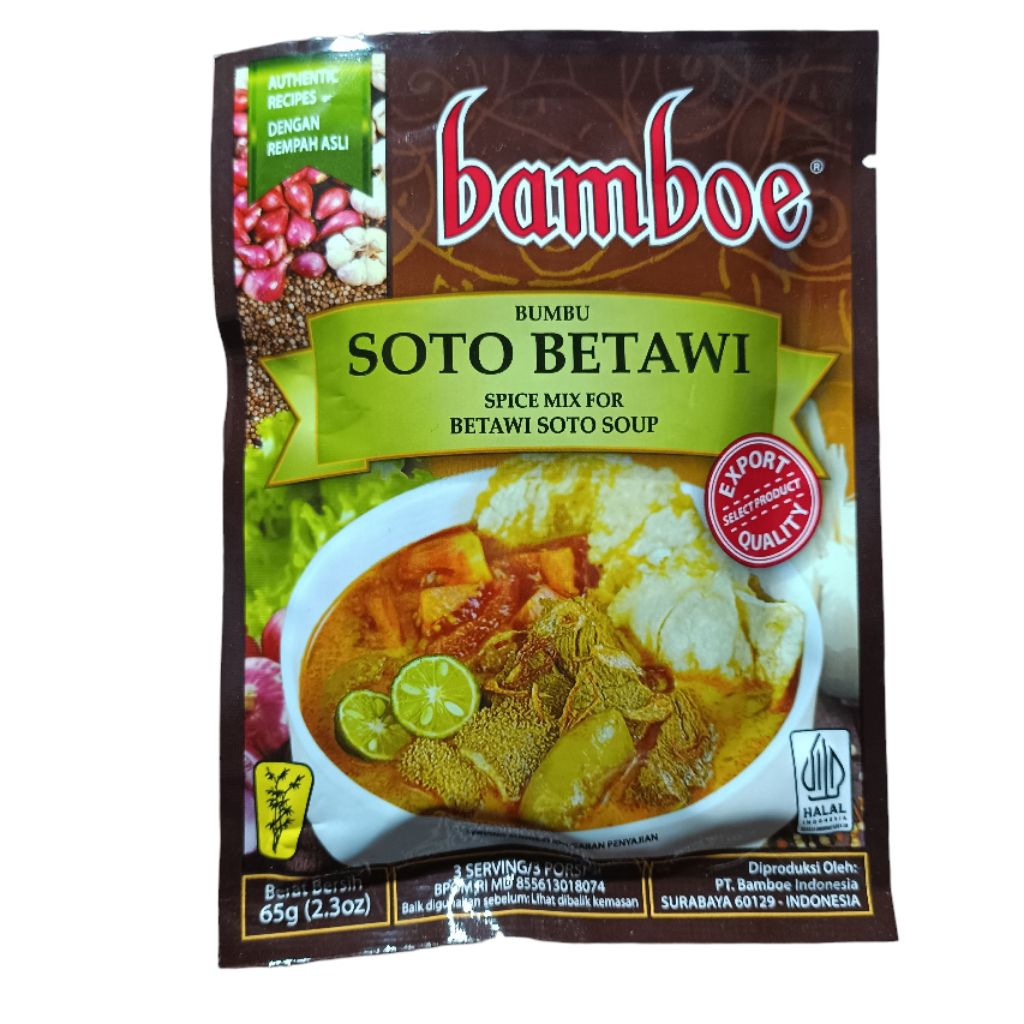 

Bumbu Instant Soto Betawi Bamboe 65gr Coto Betawi Bambu Bambo