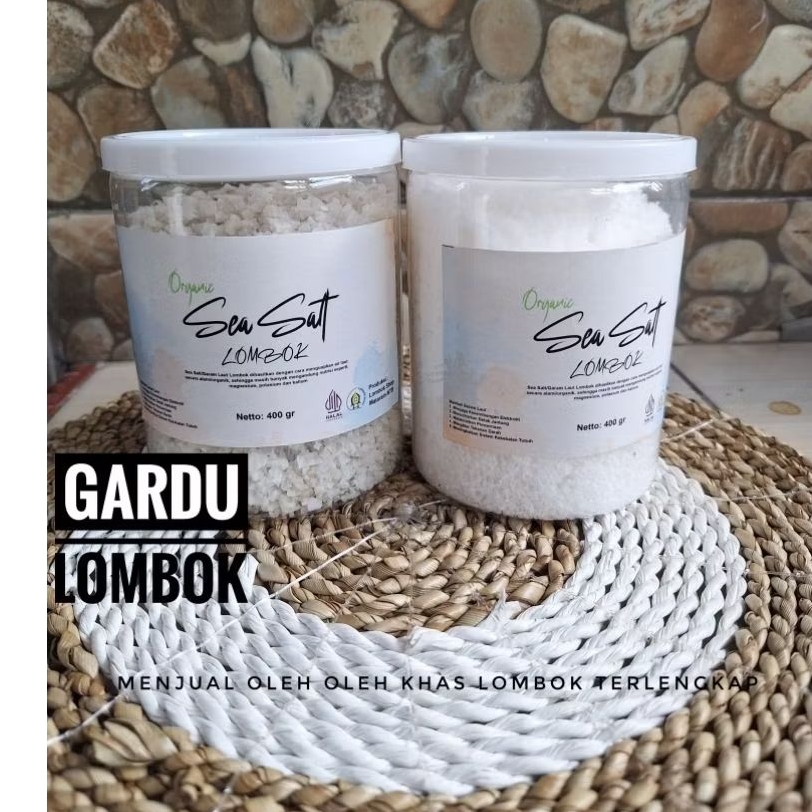 

Sea Salt organic Garam kasar dan Garam Halus 400 gr Khas Lombok