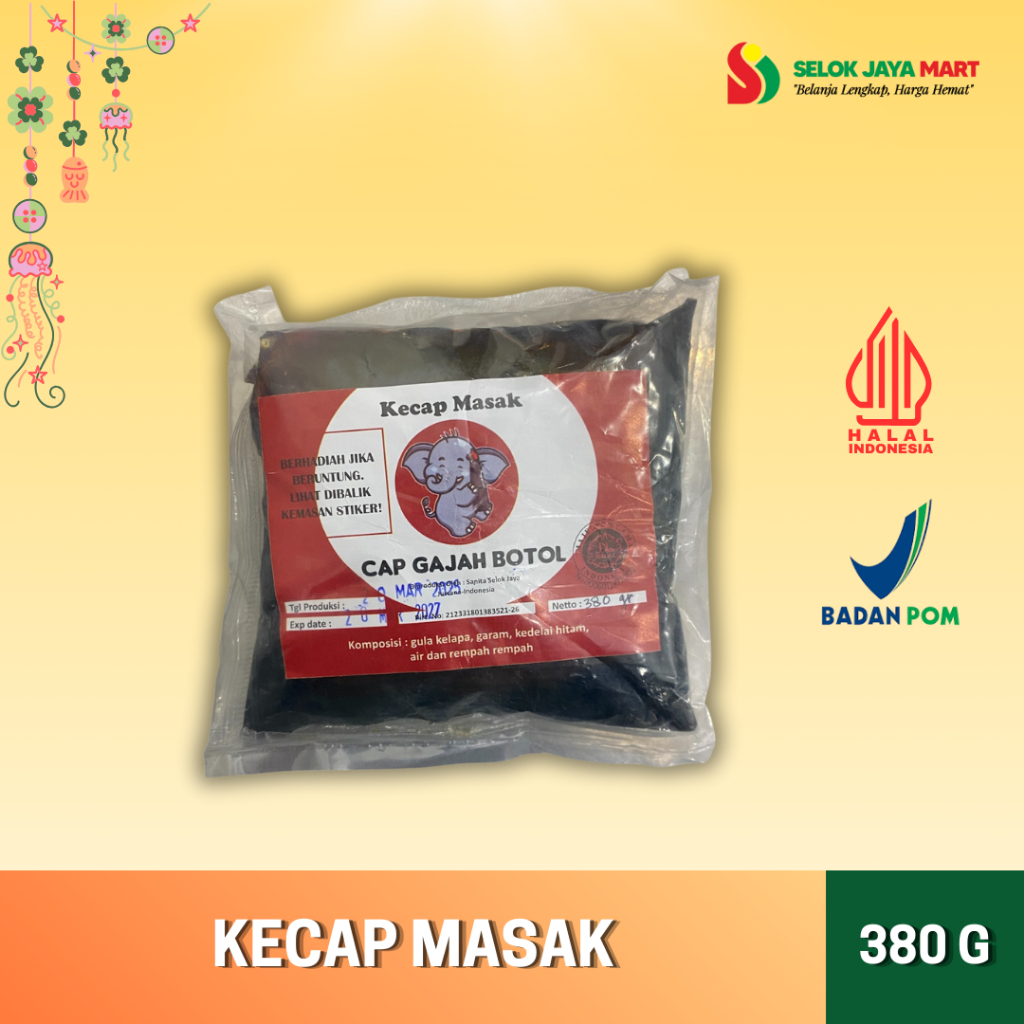 

KECAP MASAK 380GR - CAP GAJAH BOTOL