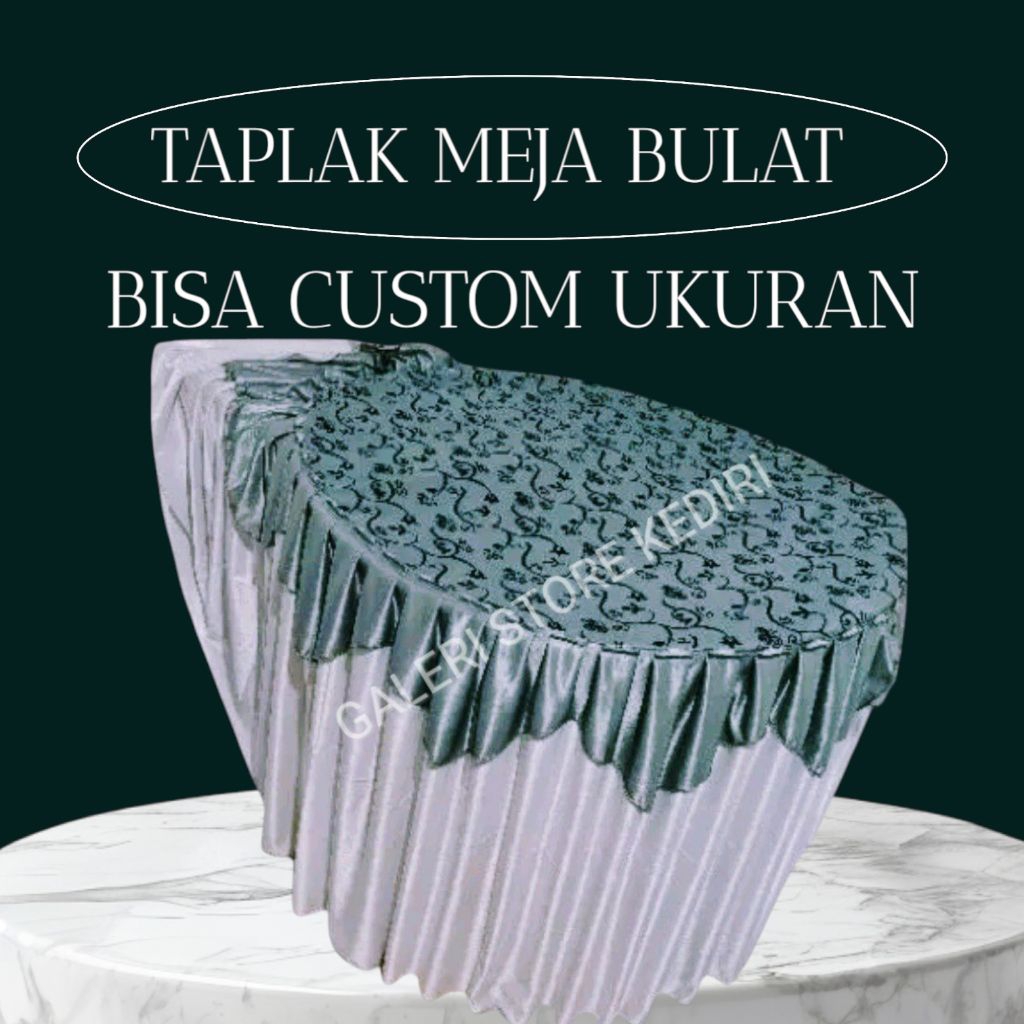 TAPLAK MEJA BUNDAR TAPLAK MEJA BULAT BATIK [ BISA CUSTOM UKURAN ]