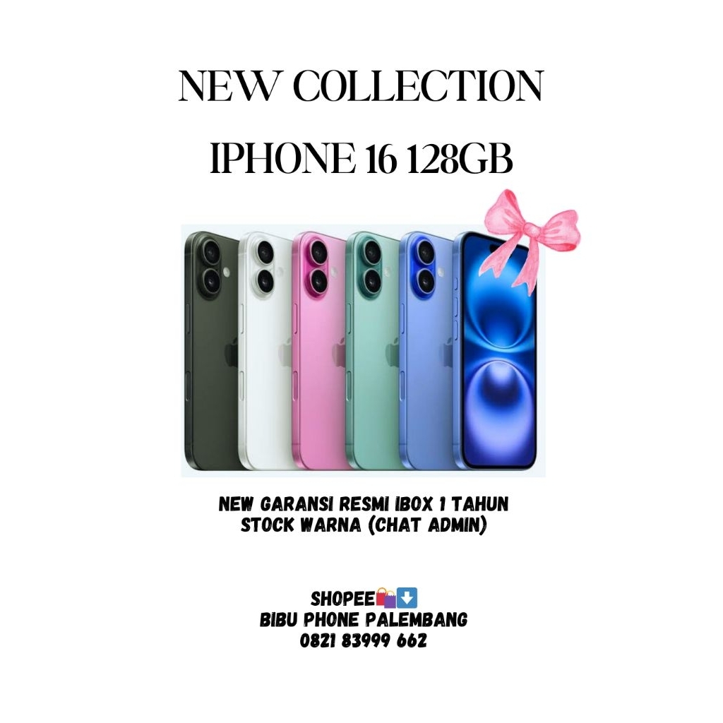IPHONE 16 128 NEW RESMI INDONESIA (IBOX)